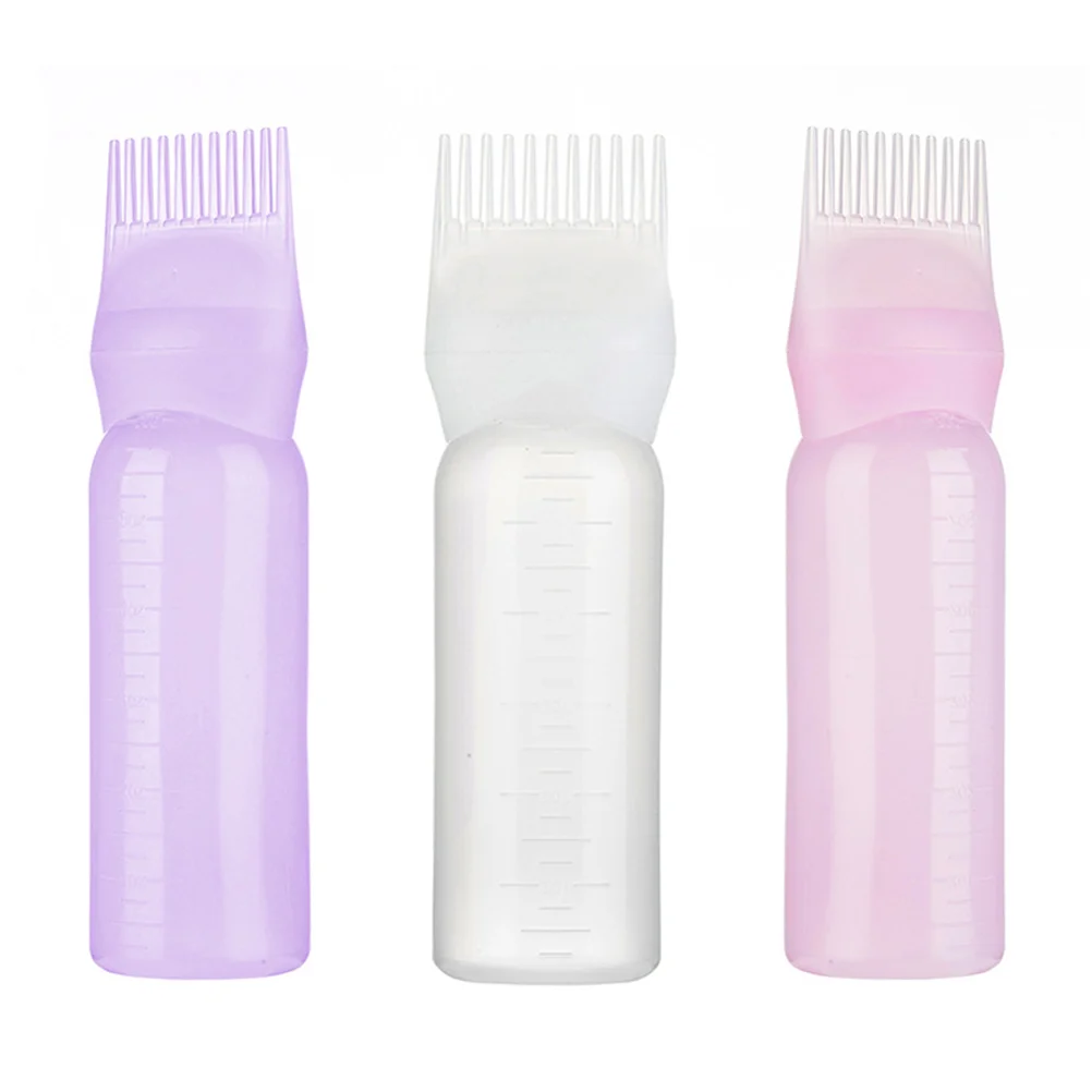 3 PCS Hair Roots Care Dye Oil Bottle Applicator Comb 1700X450X450CM for Salon