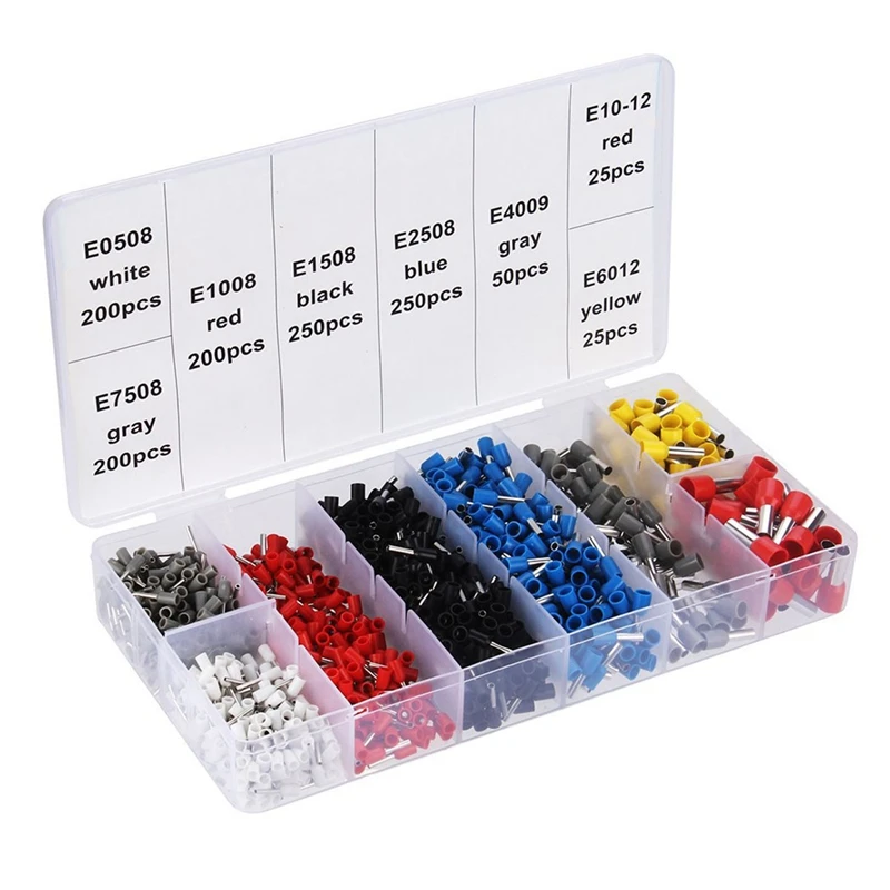 Insulated End Set 1200PCS Assortment Ferrule Wire Connector Kit Insulated Cord Pin End