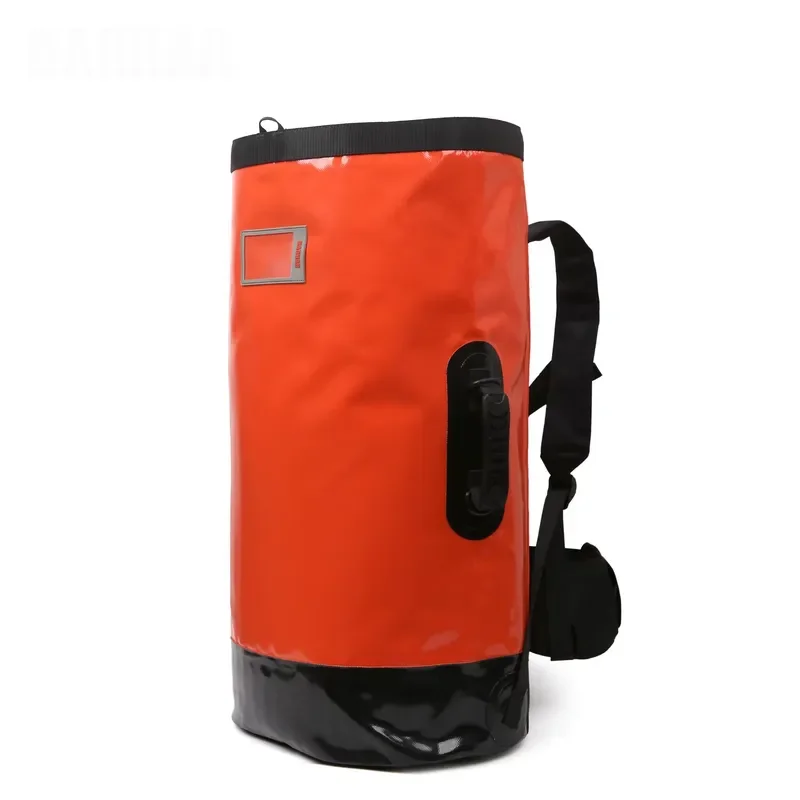 Large 80L Capacity PVC Mesh Fabric Drawstring Backpack Outdoor Survival Hiking Tote Bag with Wear Resistant Tool Kit & Tool