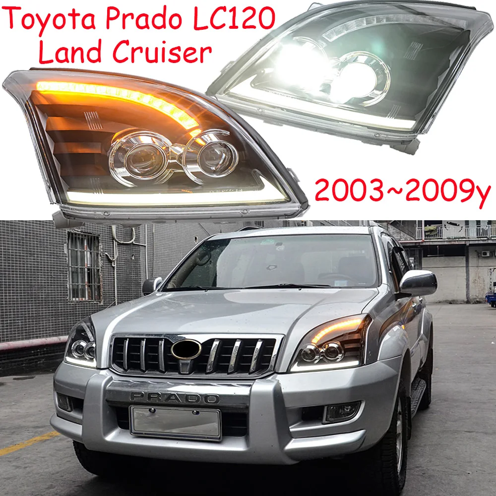 car bumper headlamp for Toyota Land cruiser prado LC120 headlight 2003~2009y LED DRL car accessories HID xenon prado fog light