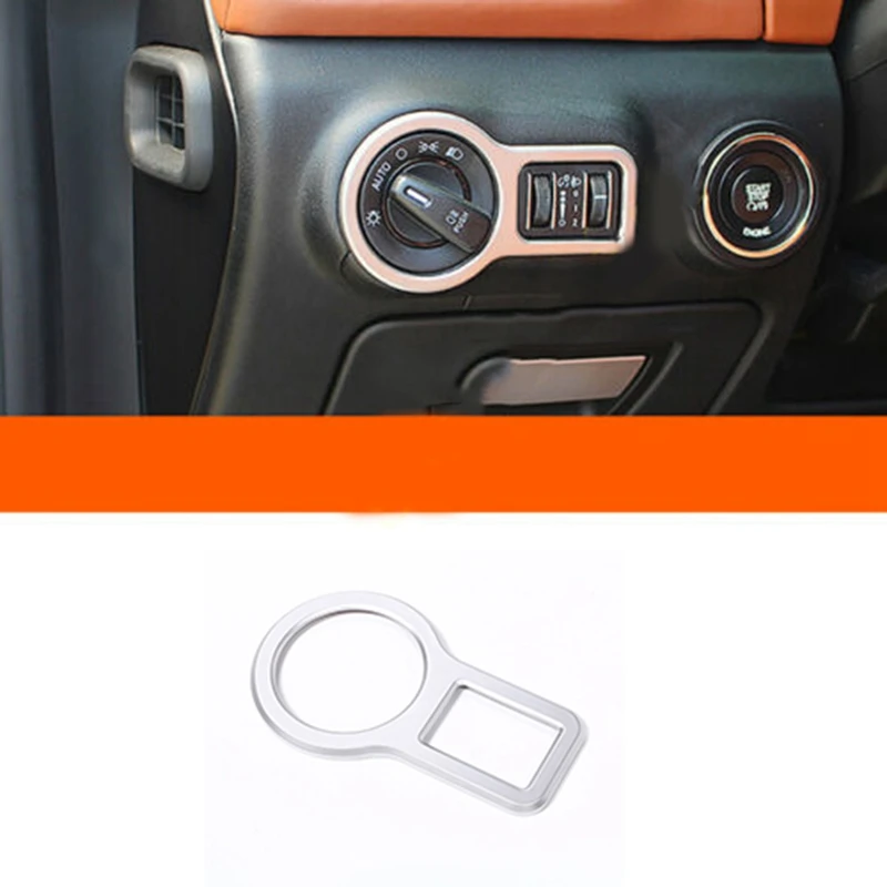 Suitable For Maserati Ghibli Car Styling Accessories Silver Headlight Switch Decorative Frame