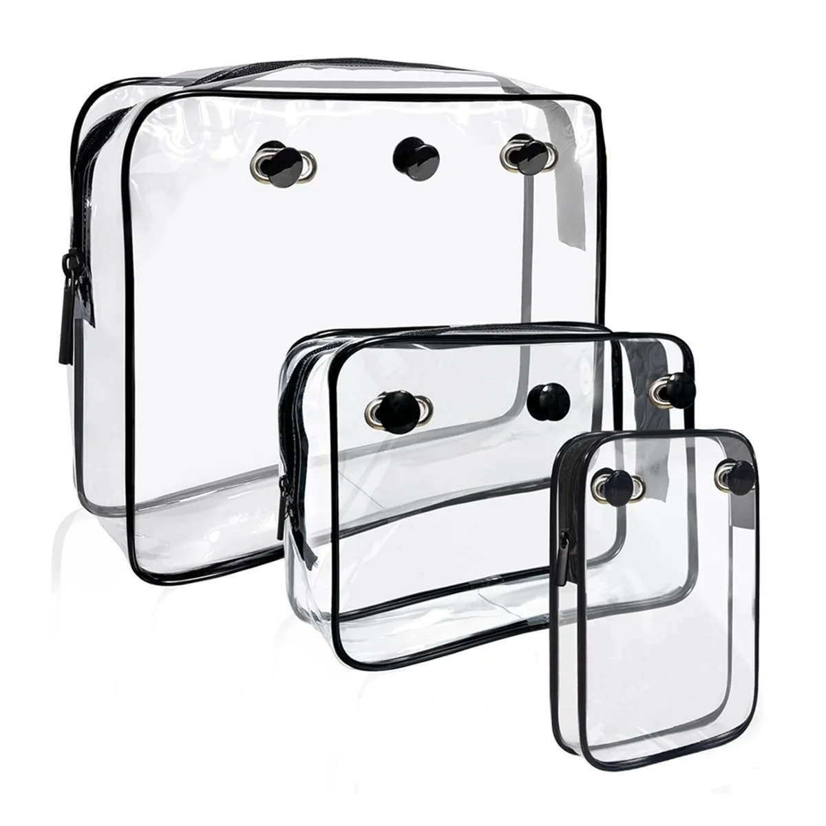 Clear Insert Bag for Accessories, Designer Zipper Inner Bag Divider Storage Compatible with