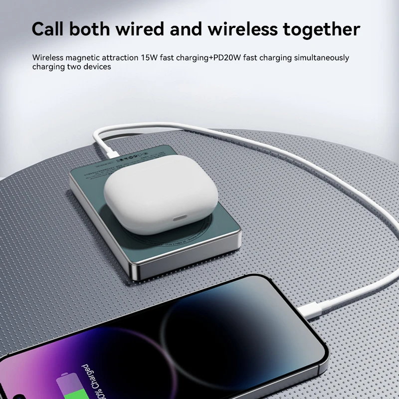 Xiaomi Ultra Thin Wireless Magnetic Power Bank 10000mAh 20W Super Fast CHARGING Magsafe แบบพกพาภายนอกสําหรับ iPhone ใหม่