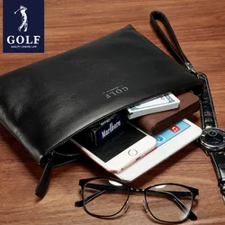 GOLF Men's Bag, Handbag, Large Capacity Wallet, Genuine Leather Brand Bag, Cowhide Authentic Handbag, Makeup Bag