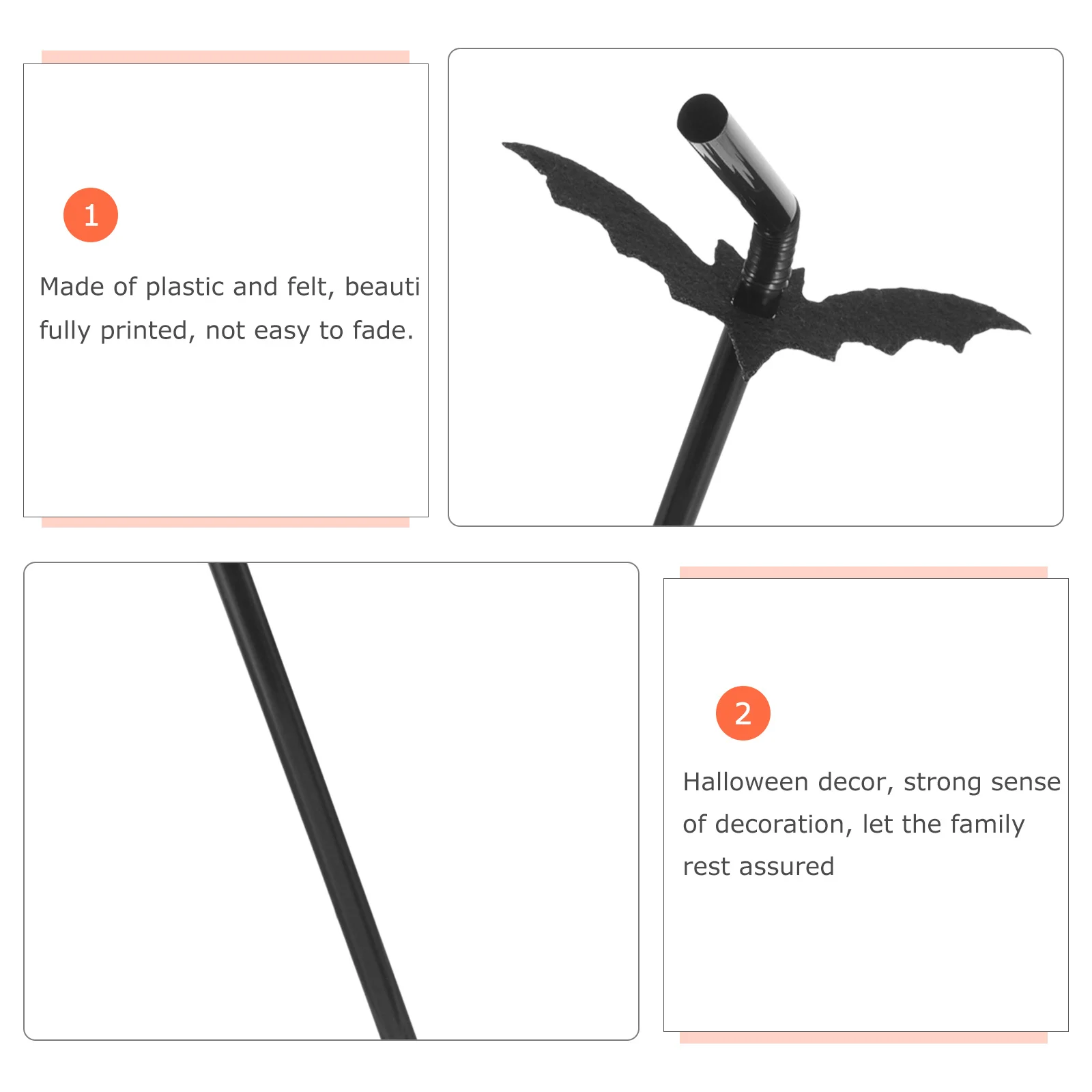 

20 Pcs Decorative Straw Halloween Themed Party Favors Juice Straws Accessories Supplies