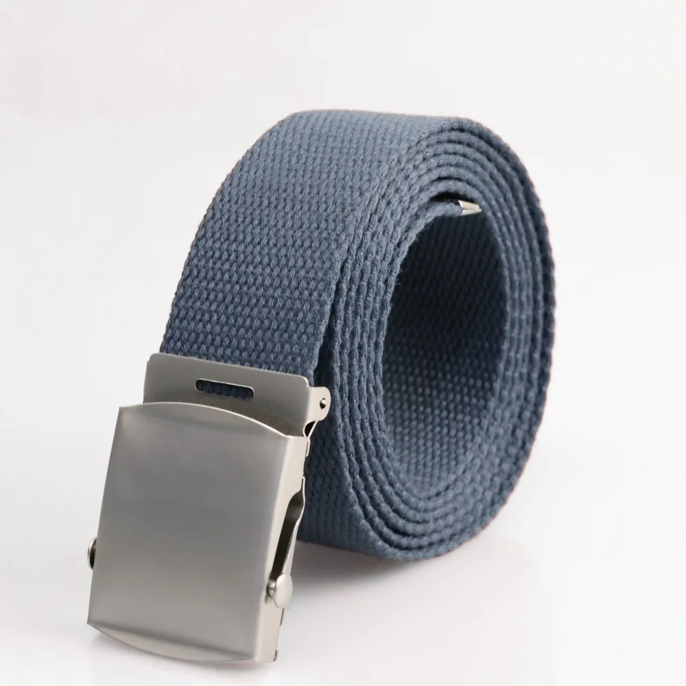 2025 New Canvas Men\'s Belt Personality Digital Print Hard Plastic Buckle Outdoor Breathable Braided Belt Male Spot Wholesale