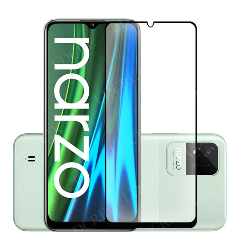 For Realme Narzo 50 Glass For Realme Narzo 50A Tempered Glass Full Cover Screen Protector Film For Realme Narzo 50A 50i 50 Glass