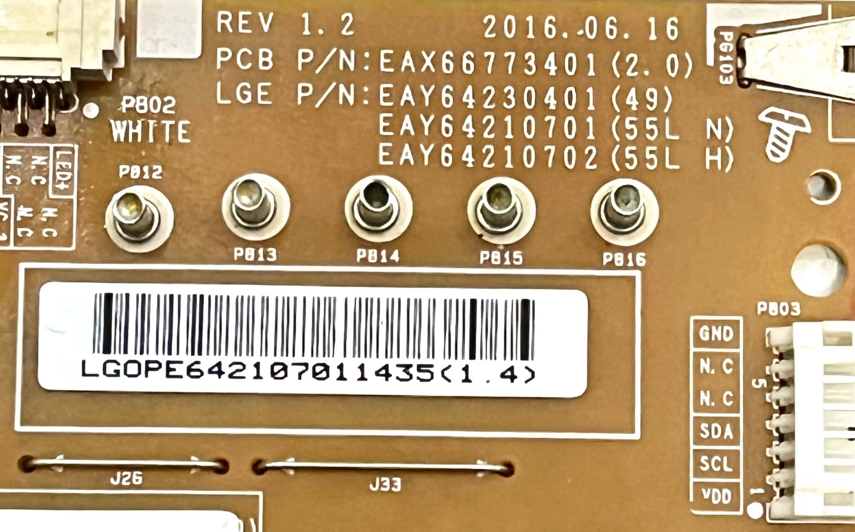 EAX66773401(2.0) EAY64210702 EAY64230401 EAY64210701 Power Supply Board is for 55UH7650-UA 65UH7650 55UH7650 65UH6550 49UH6500