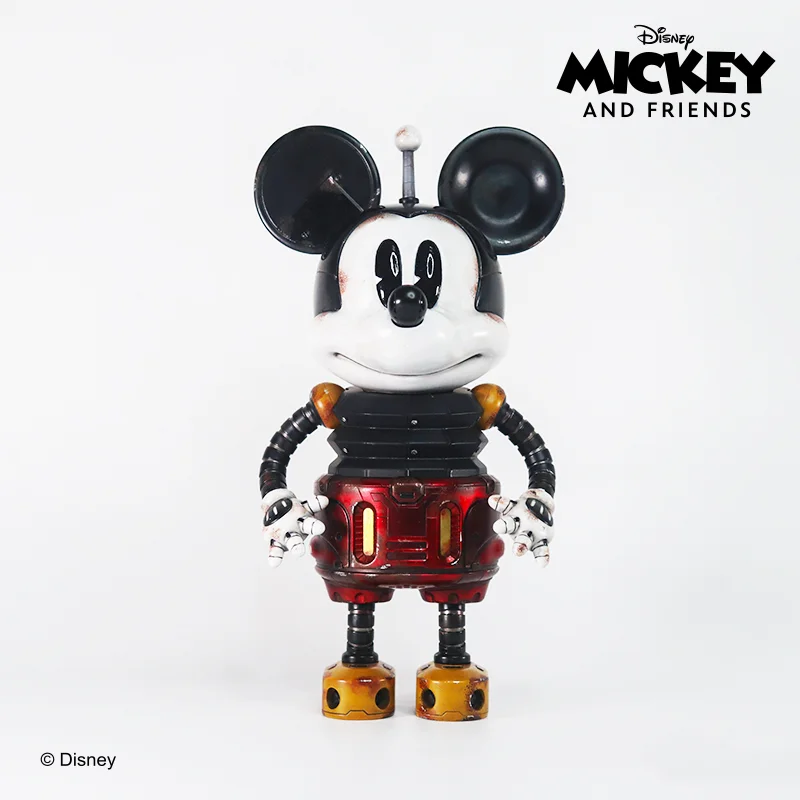 2023 New Disney Machine Spring Mickey 28cm Cool Cartoon Hand-made Desktop Ornaments Collection Model Kawaii Christmas Gift Toys