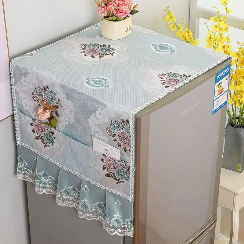 Washable Fridge Dust Cover for Microwave and Single/Double-Door Refrigerator