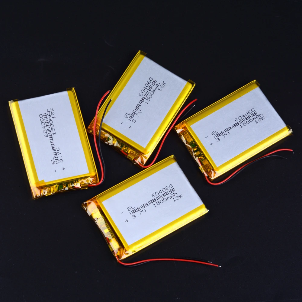 

10pcs/Lot 604060 3.7V 1500mAh Rechargeable li-Polymer Li-ion Battery For MP3 MP4 DVR PDA Lampe speaker toys 604159