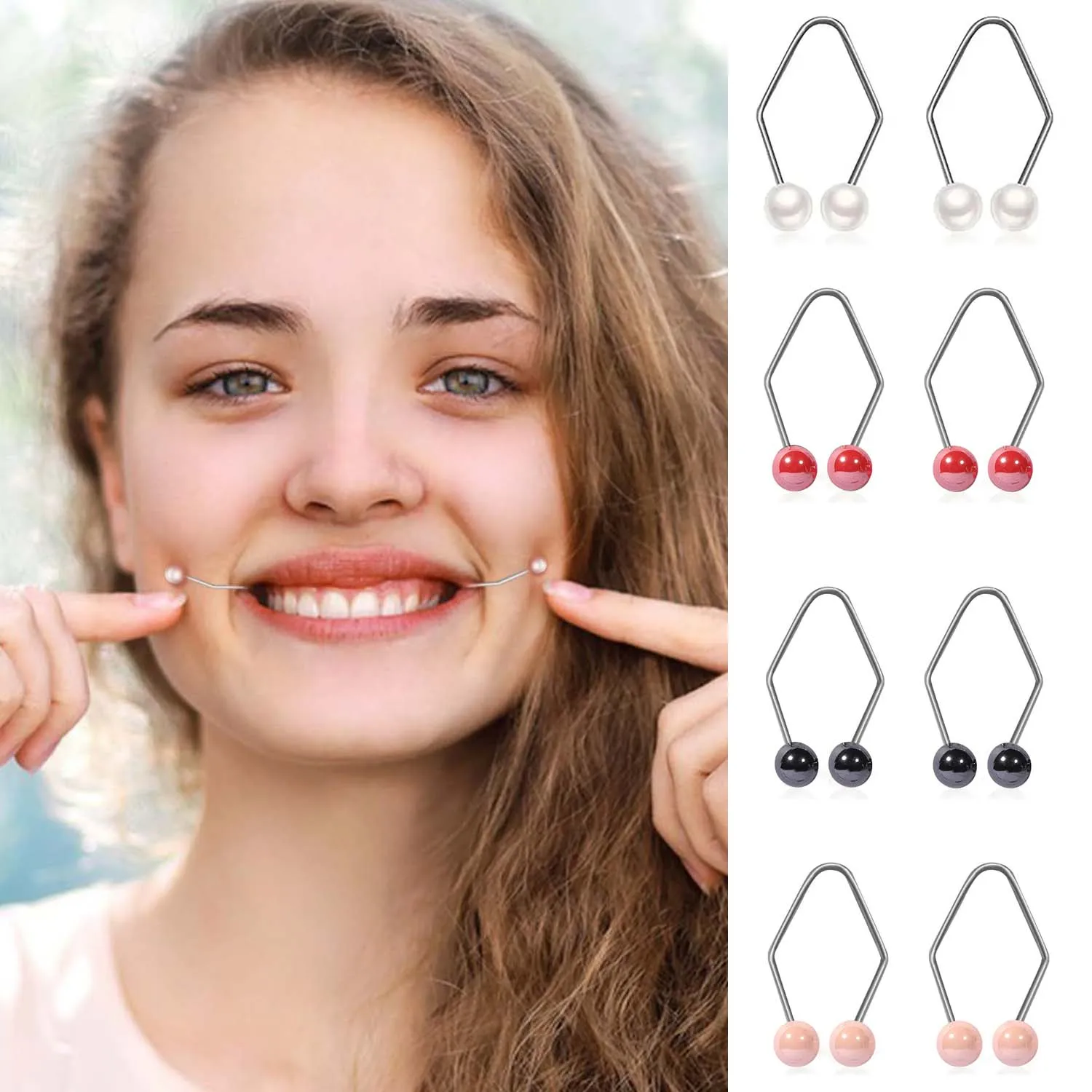 

2Pcs Dimple Makers for The Face Women Easy To Wear Develop Natural Smile Dimple Trainer Creative Body Jewelry Accessories New