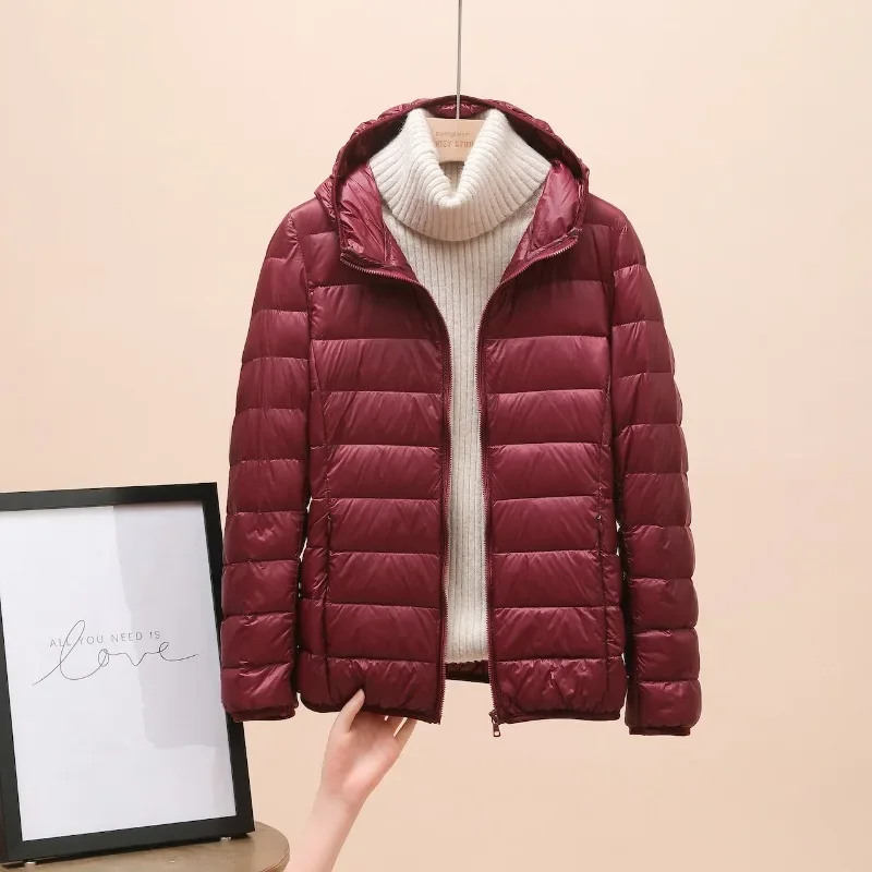 Frauen kleidung Ultra Licht Unten Jacke weibliche Herbst Winter Warme Mantel Leichte Warme Jacken Weibliche Mit Kapuze Parka