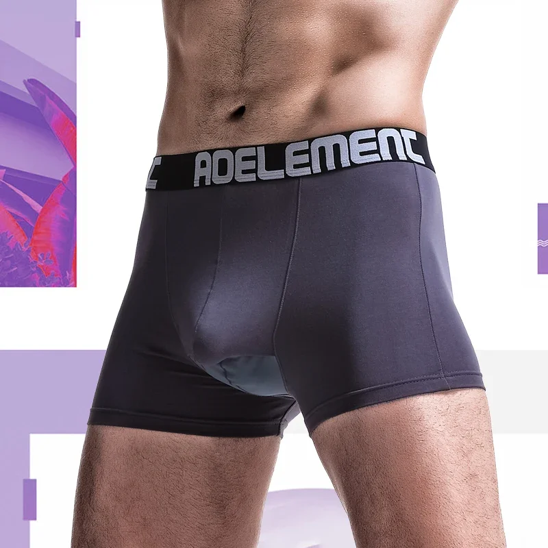 3PCSMen's underpants bullet separate spermatic cord shorts pouch vein scrotum to lift cranial sports boxers