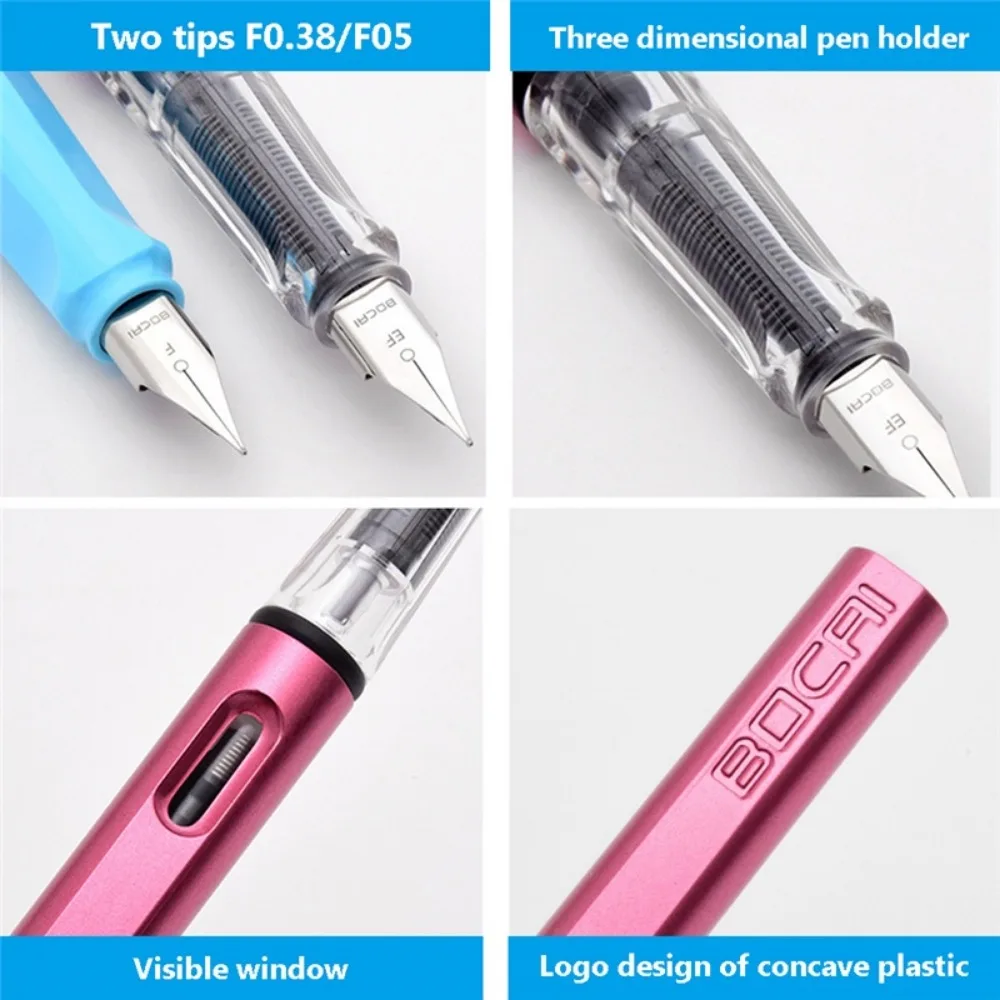 Light luxury Fountain Pen Set High Quality 0.38mm Ink Pen With Ink Sac Student Gifts Writing Stationery School Office Supplies