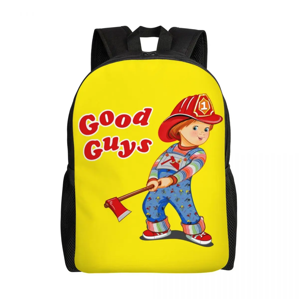 Customized Good Guys Fireman Backpack Women Men Basic Bookbag for College School Child's Play Chucky Bags