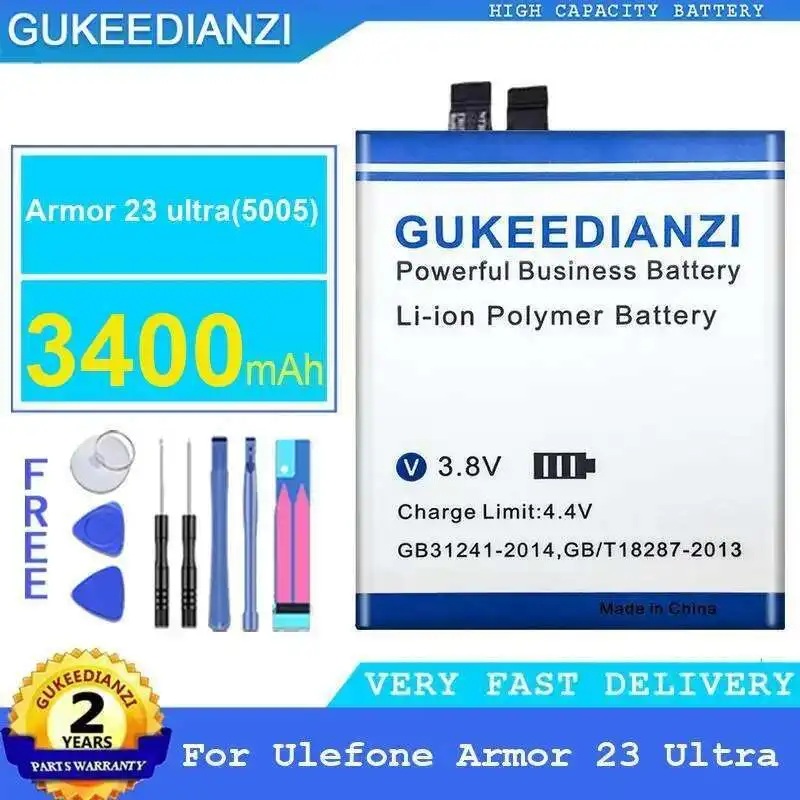 

3400Mah Durable High Performance For Ulefone Armor 23 Ultra 5005 Mobile Phone Battery
