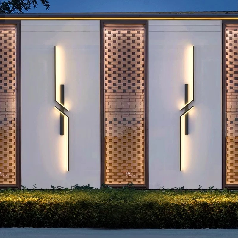 

Waterproof Outdoor Modern Minimalist IP65 Long Wall Lamp LED Courtyard Living Room Study Bedroom Cafe Garden Villa Street Sconce