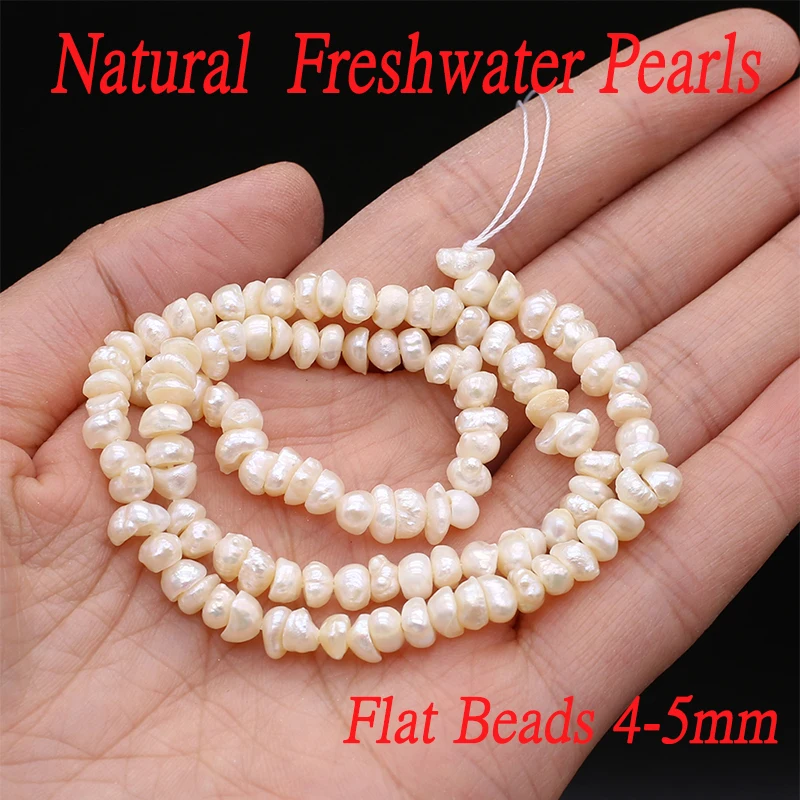 Natural Zhuji Freshwater Culture Pearl Beads Irregular Flat Pearl Bead for Jewelry Making Diy Necklace Bracelets Accessories