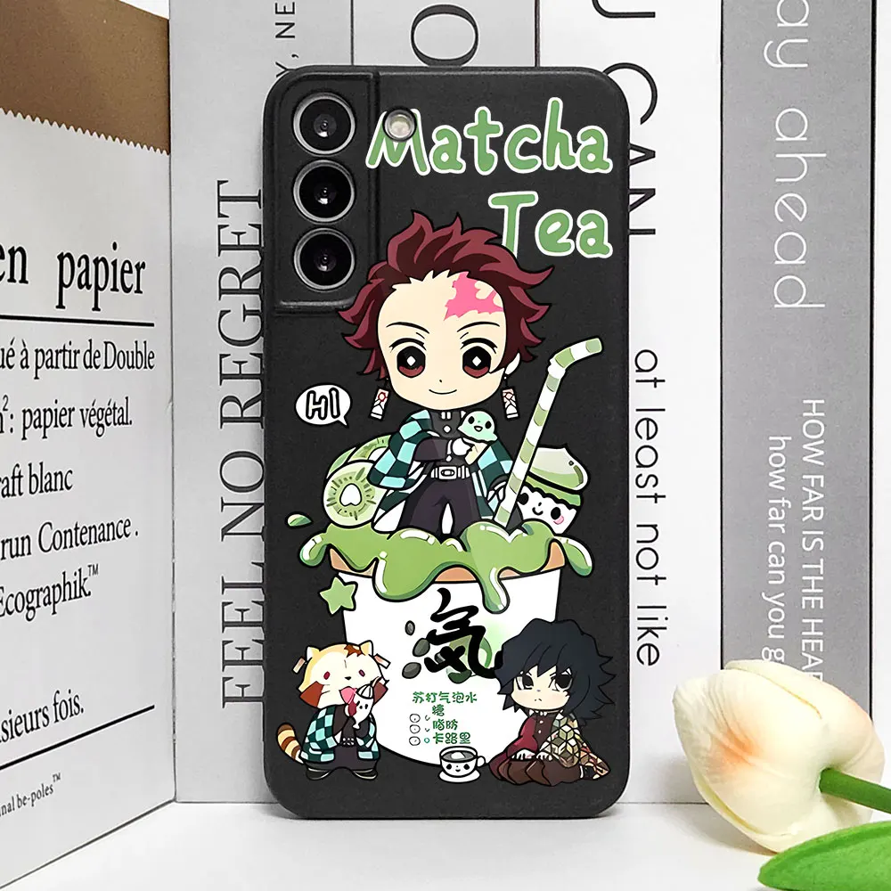 Cartoon Anime Demon Slayer Phone Case for Samsung S22 S21 S20 S23 S24 FE Plus Ultra Soft Silicone Covers Kimetsu No Yaiba Fundas