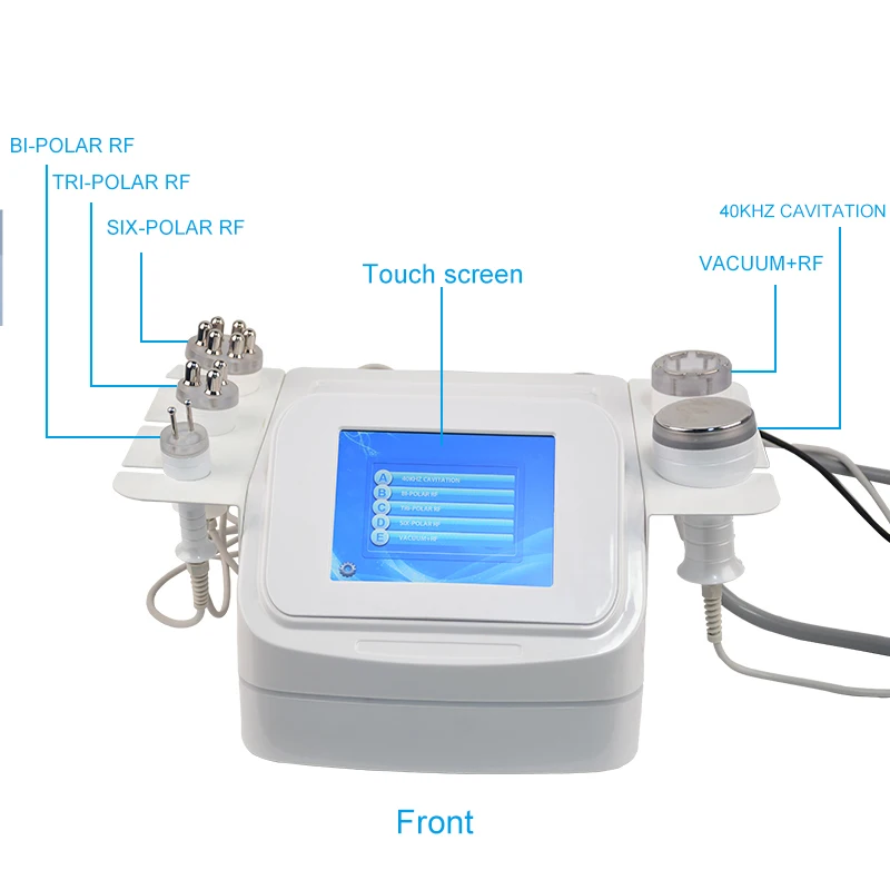 High quality Ultrasonic Cavitation Slimming Machine 5 In 1 Body Vacuum Radio Frequency RF Salon Spa Beauty Equipment