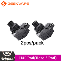 2pcs Original Geekvape H45 Pod Aegis Hero 2 Empty Cartridge 4ML Atomizer Vaporizer for E Cigarette Aegis Hero 2 H45 Pod Mod Kit