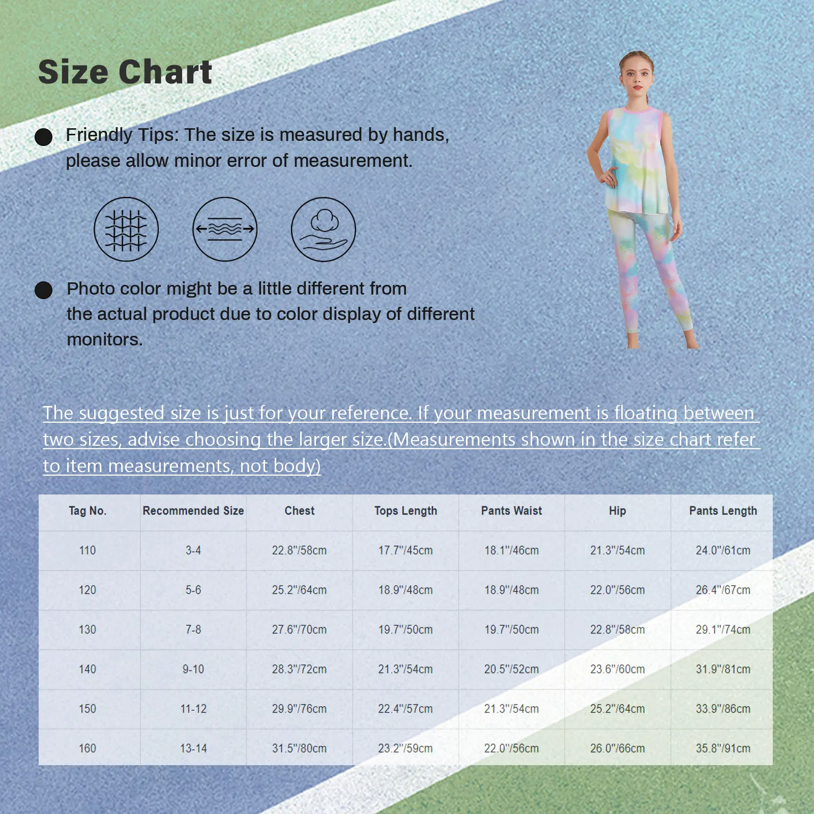 2 قطعة ملابس الجمباز الفتيات موضة مطبوعة اليوغا مجموعة التجفيف السريع رياضية الجولة الرقبة أكمام تانك القمم عالية الخصر طماق