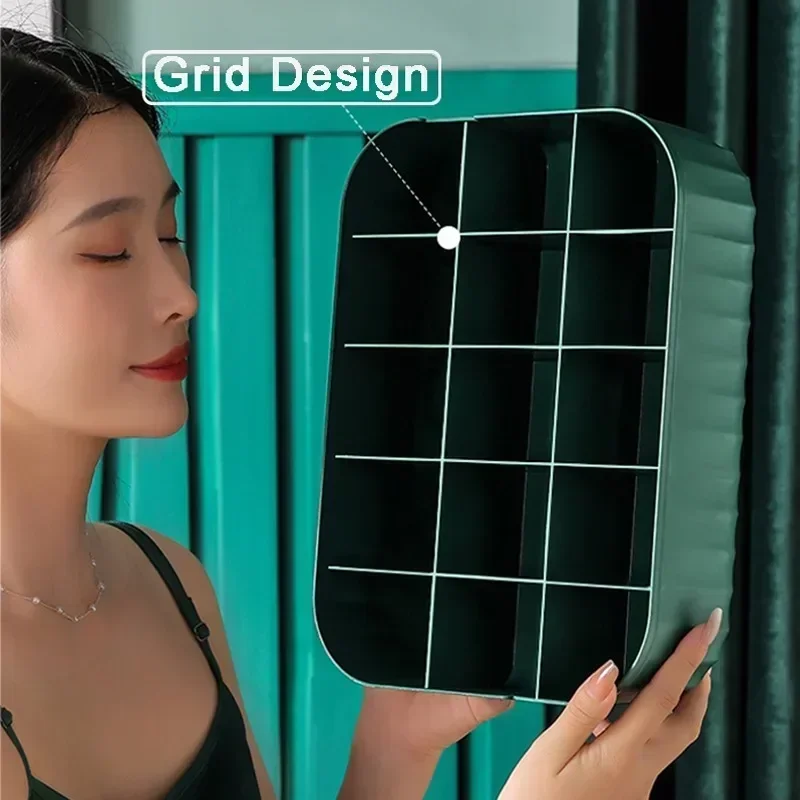 Solid Color Underwear Storage Box Closet Organizer Underwear Socks Drawer Clothes Finishing Box With Lid Wardrobe Organizer