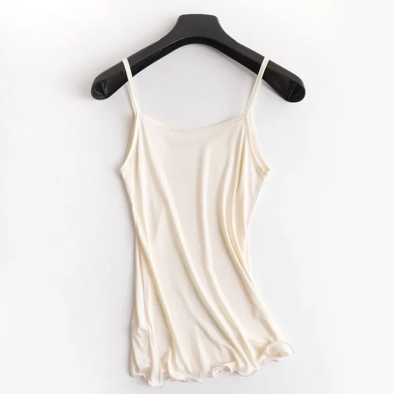Camisole en soie tricotée en soie de mûrier naturelle, sous-vêtement en soie, gilet en soie disponible en plusieurs couleurs