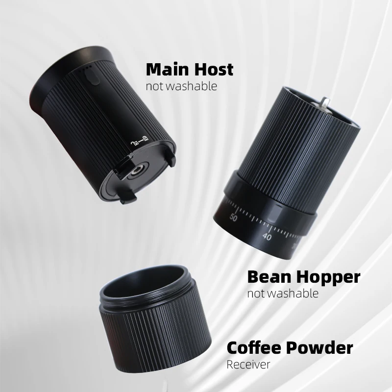 新型充電式自動エスプレッソバリスタCNC円錐形バリカッターコーヒー豆グラインダーマシン