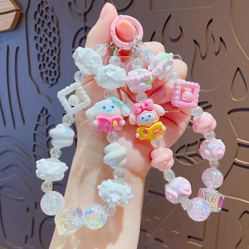 

Kawaii Sanrio Kuromi Cinnamoroll брелок для автомобиля аниме мультфильм цепочка для мобильного телефона автомобильный брелок для ключей сумка кулон креативные подарки на день рождения