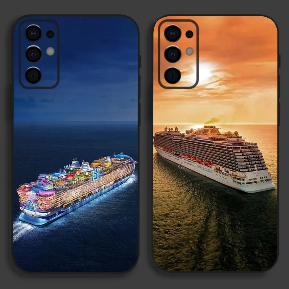 

Luxury Cruise Ship Phone Case For Samsung S24,S21,S22,S23,S30,Ultra,S20,Plus,Fe,Lite,Note,10,9,5G Black Soft Cover