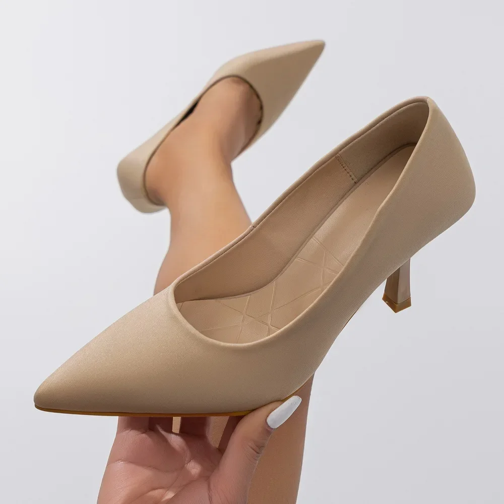 

Женские туфли на высоком тонком каблуке с острым носком, туфли на шпильке с неглубоким носком для офиса, ночного клуба, вечера, свадьбы, банкета, OL