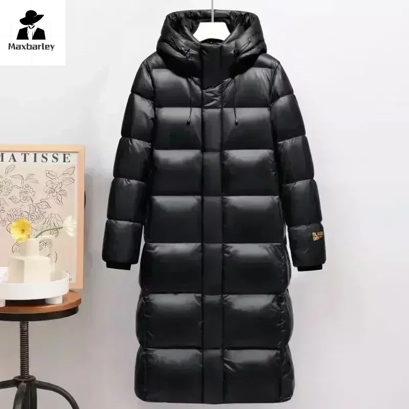 Winter Men's Down Jacket High Quality Thicken Waterproof Thermal Coat Men Lengthened Solid Color Short Hooded Warm Coats 3XL