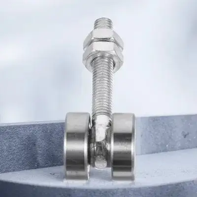 

2 Wheel Trolley Assembly Double Bearing Sliding Door Roller Heavy Duty Steel Pulley Window Door Pulley Replacement