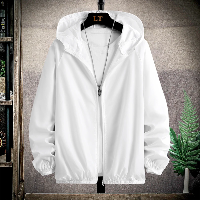 New Outdoor Waterproof Ice Silk Summer Sunscreen Hoodie Coat for Men and Women