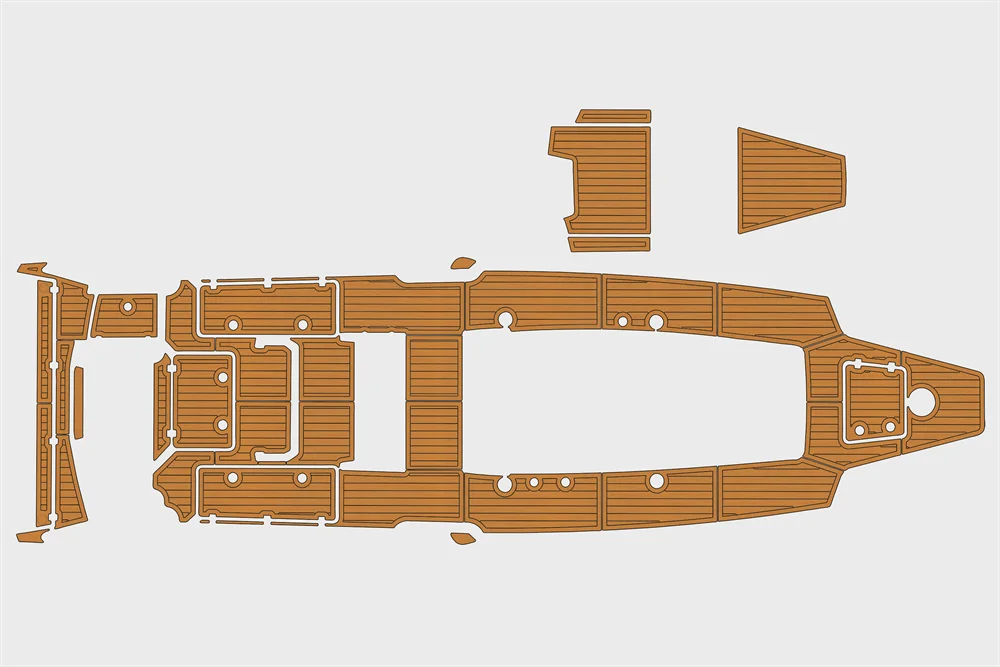 Eva foam Fuax teak seadek marine floor For 2015-2017 Nor Tech 390 Sport Center Cons Cockpit Swim Platform 1/4