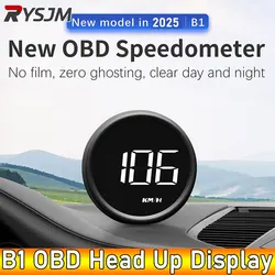 AD B1 Head Up Display OBD2 HUD Speedometer Car Projector Alarm EOBD Auto Fuel Consumption Volt Meter Water Temperature Gauge