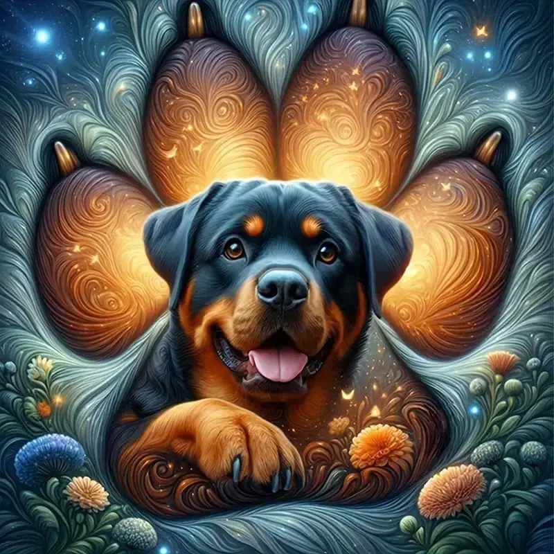 

GATYZTORY Diamond Painting Dog Diamond Embroidery House Mosaic Animal Cross Stitch Rhinestone Picture Wall Decor
