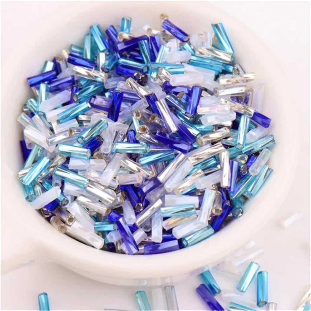 Grânulos de vidro para fazer jóias DIY, Twist Bugles, Seedbeads helicoidais, Pulseira, Dress Making, Acessório Vestuário, Tubo 11.0, 2x6mm, 300pcs