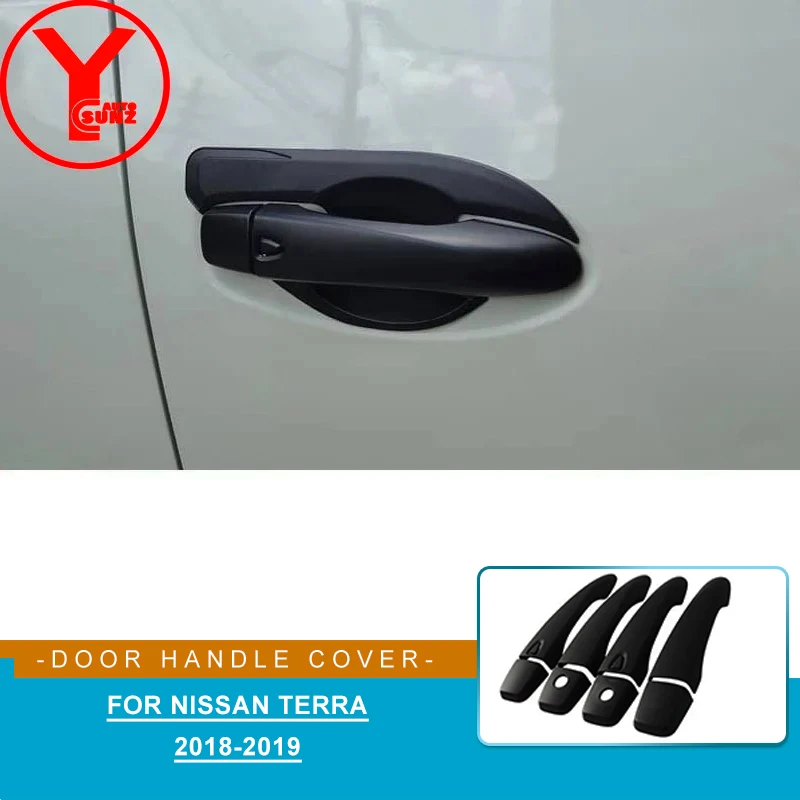 

YCSUNZ ABS black car door handle protector insert For nissan terra accessories 2018 parts car styling For nissan terra 2018 2019