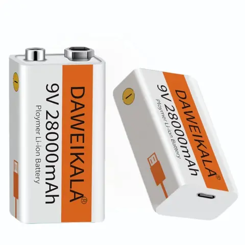 9V 28000mAh 리튬 이온 충전식 배터리 멀티 미터 마이크 장난감 원격 제어 KTV + USB 케이블에 대 한 마이크로 휴대용 USB 배터리