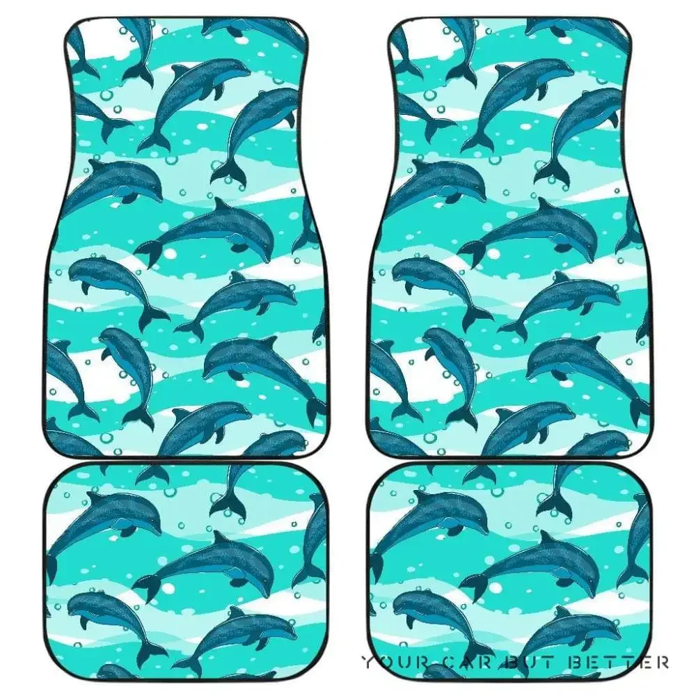 Dolphin Sea Pattern Front And Back Car Mats 045109