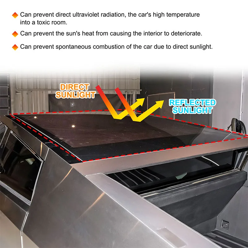 For Tesla Cybertruck 2024 2025 2026 Car Sunroof Sun Shade Skylight Window Car Sunshade Cover Sunshield Curtain Accessories
