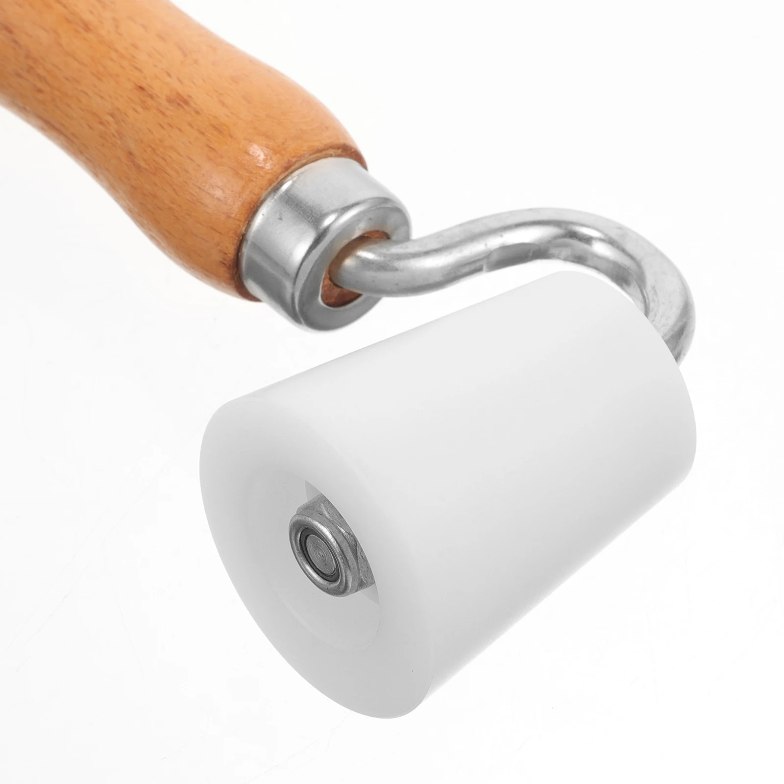 

Smoothing Wallpaper Seam Wooden Handle Wrinkle Free Wall Application Tool Reusable Wall Covering Roller Bearing Design