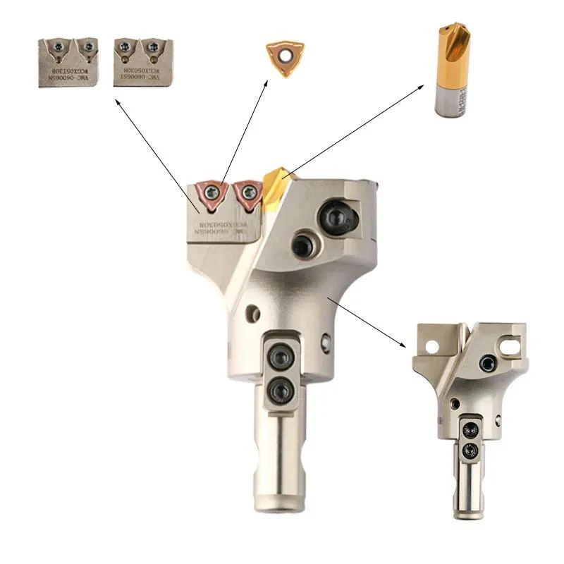 Broca Indexável de Grande Diâmetro VMD, Refrigeração Interna, Furo Profundo Violento, Torno CNC, Centro de Usinagem, Diâmetro 45-150mm