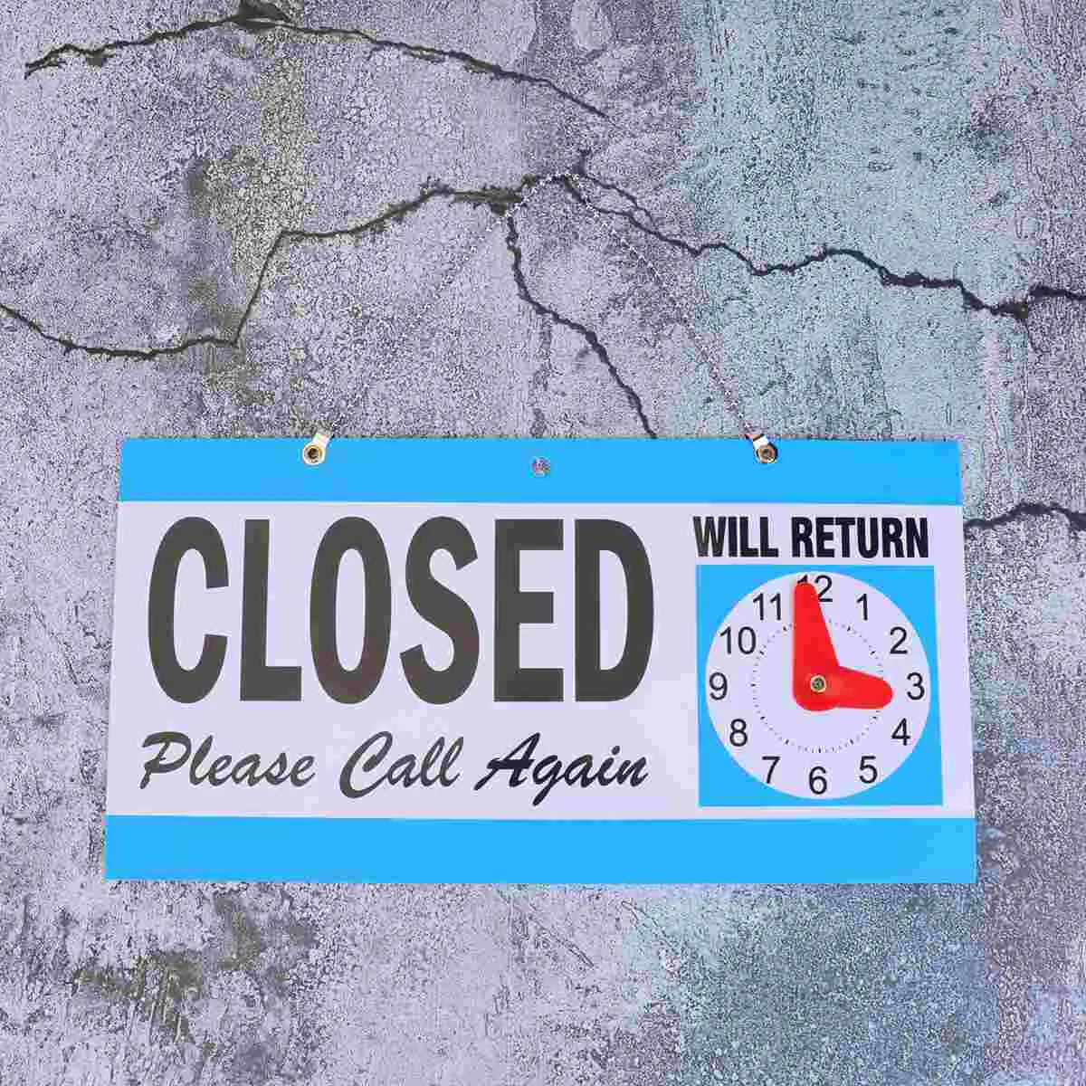 Label Open Closed Sign for Business Welcome PVC Board Hanging Treasure Chest Piggy Bank Bamboo