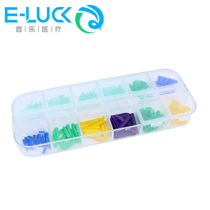 130Pcs/Box Dental Wedges Kit Disposable Rubber Dam Silicone Wedges Plastic Tooth Gap Wedge Dental Supplies Dentist Tools