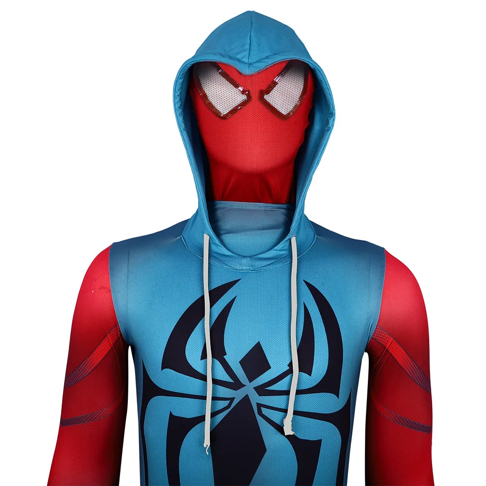 Movie Spider-Man: Across The Spider-Verse Halloween Cosplay Costume Adult Children Jumpsuits Tight Clothing Scarlet Spider Set