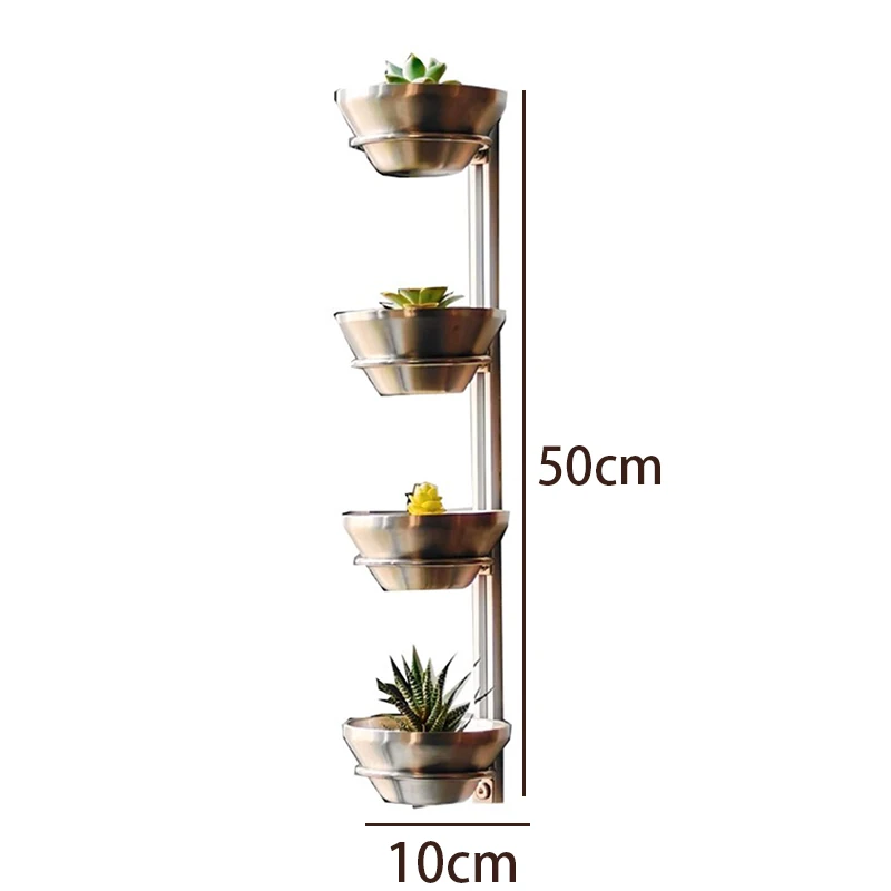 Scaffali per piante da terrazza Vasi per piante grasse da interno Scaffale da parete in metallo galleggiante Davanzale della finestra Supporto per fiori Decorazioni moderne per balcone